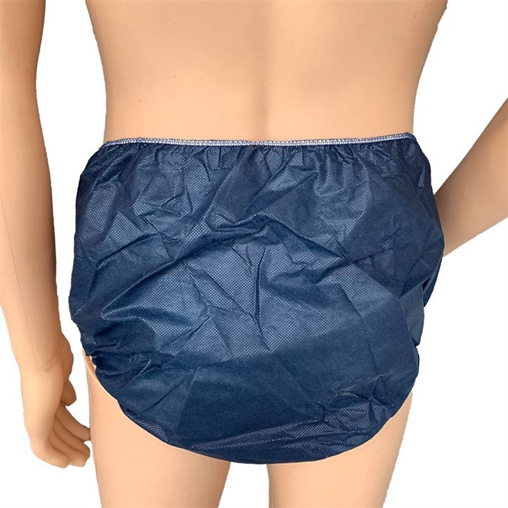 Unisex SPA Non-woven Disposable Underwear Panties SMS Short Disposable Dark Blue Shorts For Medical Use